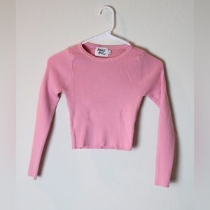 Princess Polly S/M pink crop long sleeve top
